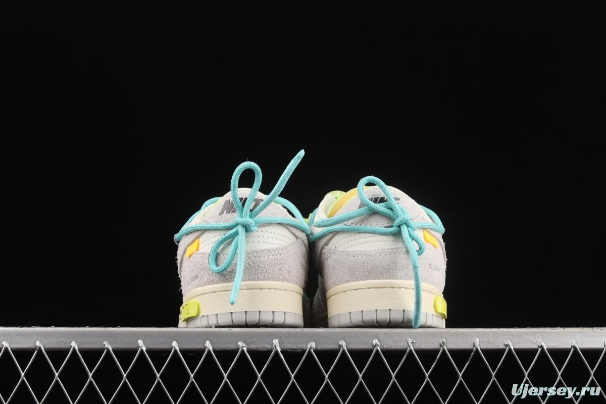 OFF-White x NIKE DUNK Low 12 of 50 OW suede SB buckle rebound fashion casual board shoes DJ0950-106
