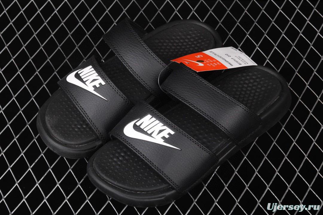 NIKE Benassi Swoosh # double belt ninja slipper series # authentic slippers life all kinds of summer beach slippers 819717-010