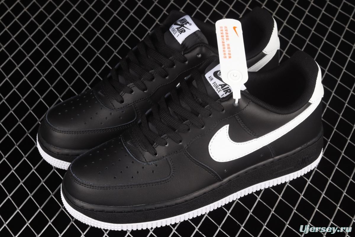 NIKE Air Force 1x 07 Low all black and white hook low top casual board shoes DC2911-002