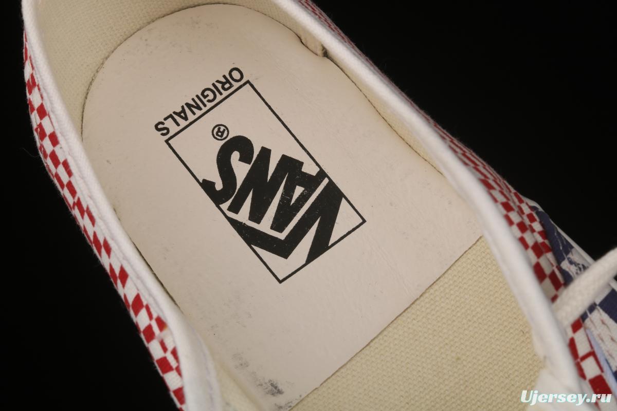 Vans Vault OG Authentic Lx high-end branch line impact color checkerboard retro low-side canvas skateboard shoes VN0A4BV91XR