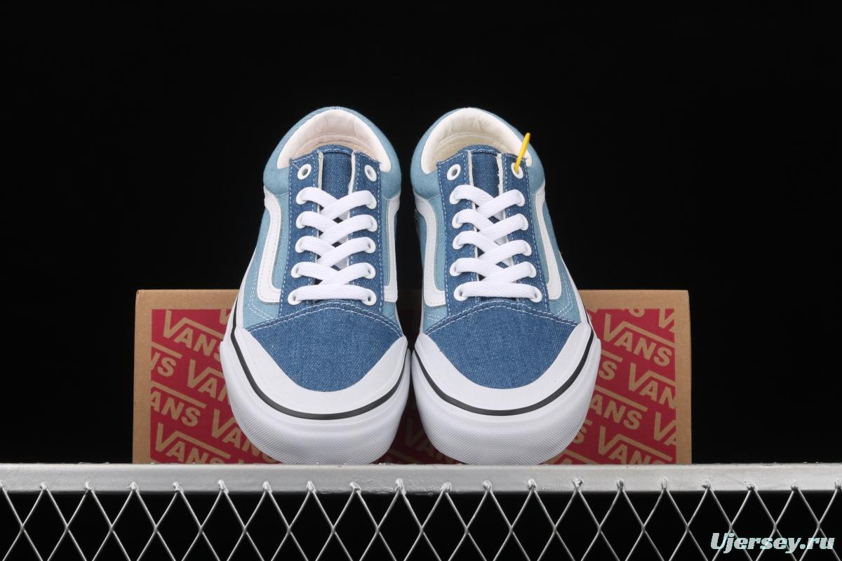 Vans Style 36 half-moon jeans blue side stripes low-edge sports board shoes VN0A38G1Q69
