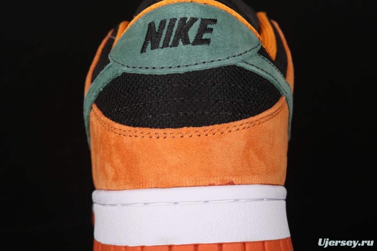 NIKE SB DUNK Low SP Ceramic dunk series carrot yellow and black low-side leisure sports skateboard shoes DA1469-001