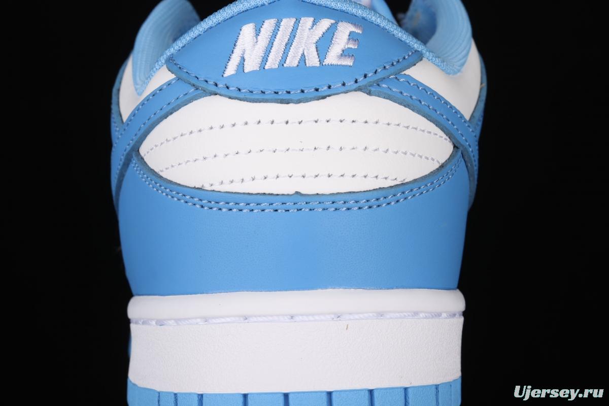 NIKE DUNK Low University Blue White Blue North Carolina White Blue Slam Dunk Series low side Leisure Sports Skateboard shoes DD1391-102