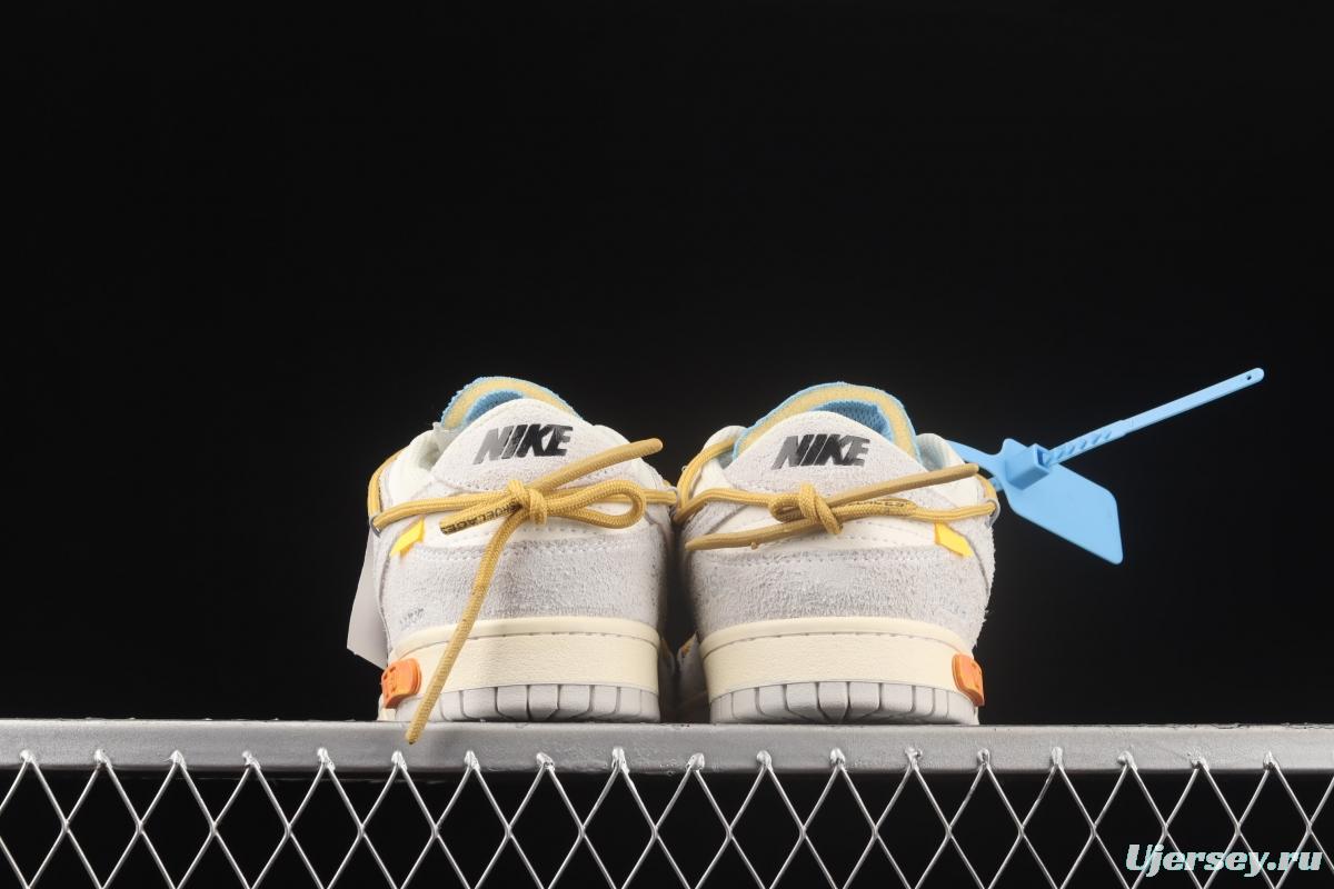 OFF-White x NIKE DUNK Low OW SB buckle rebound fashion casual board shoes DJ0950-102