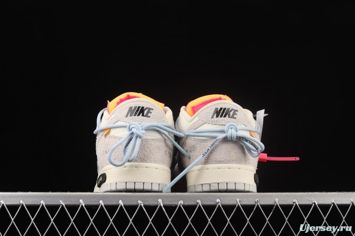 OFF-White x NIKE DUNK Low OW suede SB buckle rebound fashion casual board shoes DJ0950-113