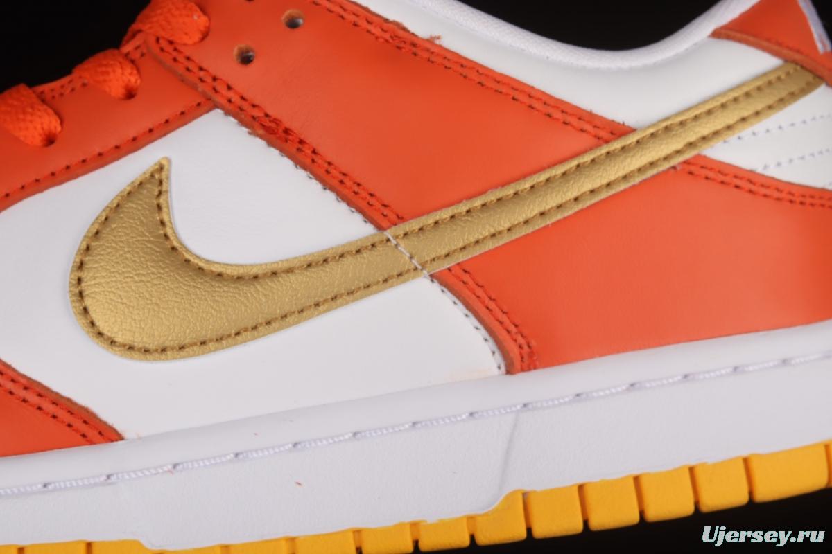 NIKE DUNK Low Golden Orange Platinum Orange SB rebound Fashion Leisure Board shoes DQ4690-800