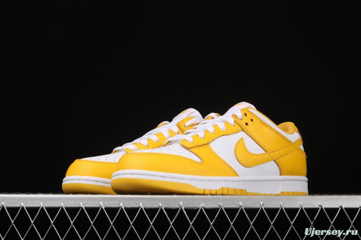 NIKE SB DUNK Low SP Syracuse yellow and white full-head low-top skateboard shoes CU1726-901