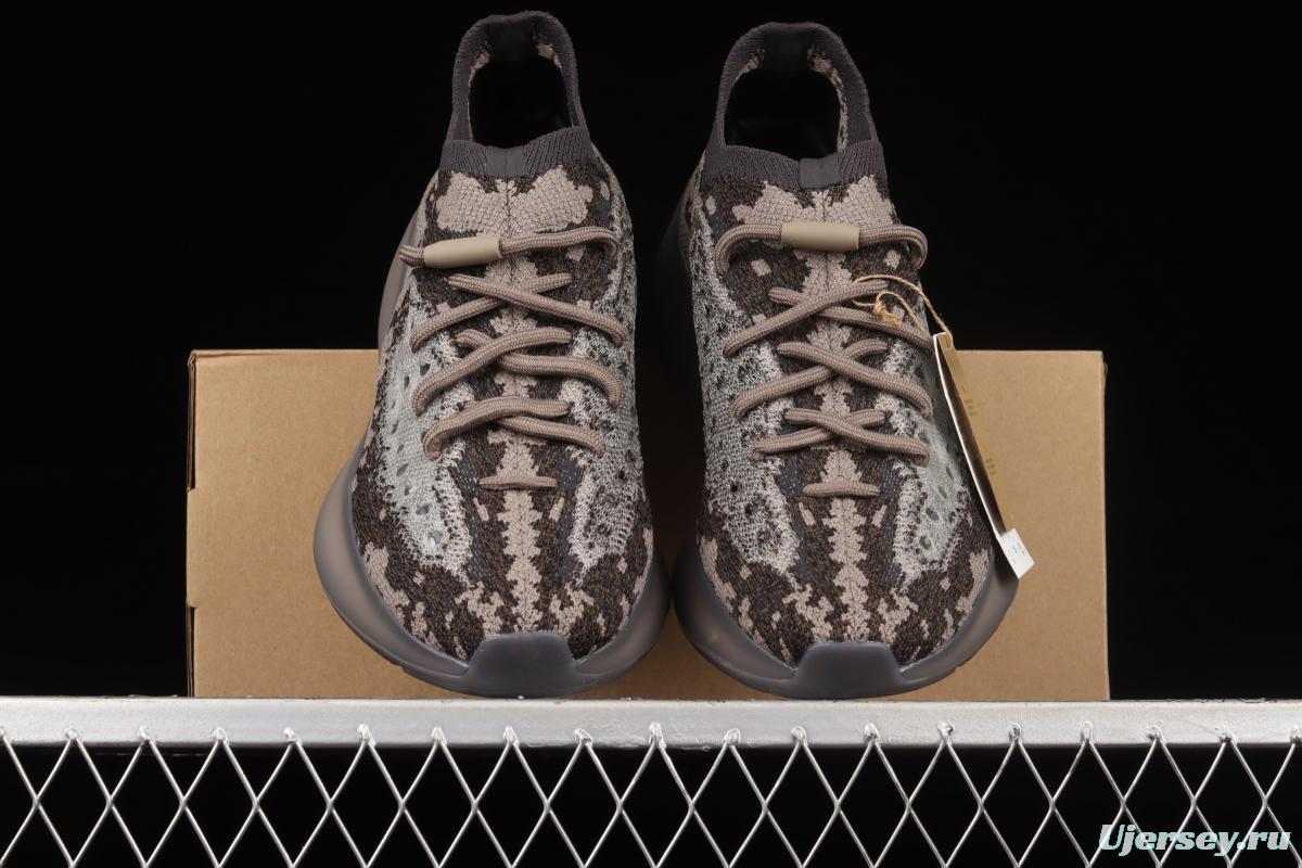 Adidas Yeezy 380 Black Grey GZ0472 Kanye jointly limited coconut 380 black and gray running shoes