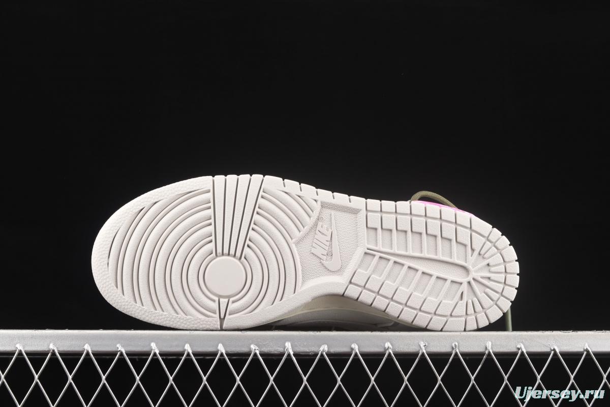 OFF-White x NIKE DUNK Low OW gray SB buckle rebound fashion casual board shoes DM1602-124
