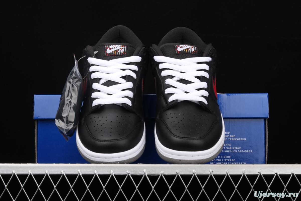 NIKE DUNK Low Premium 2020 black and red shrimp low-side leisure sports skateboard shoes 313170-060