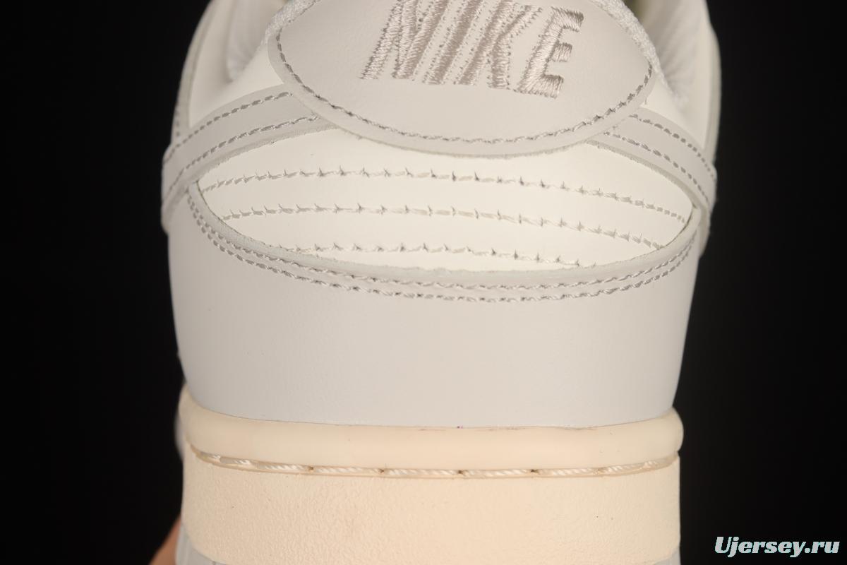 NIKE DUNK Low Bone White Color Matching SB Buckle Backboard Fashion Casual Sneakers DD1503-107