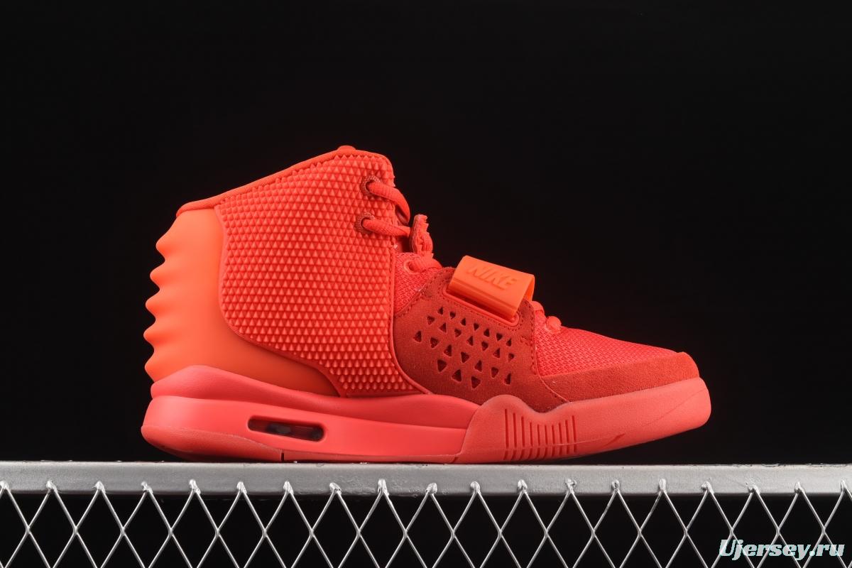 Kanye West x Nike Air Yeezy II SP Red October Coconut second Generation Limited Edition Red Coconut Night Kanye shoes Cultural cushion Leisure Sports Basketball shoes 508214-660