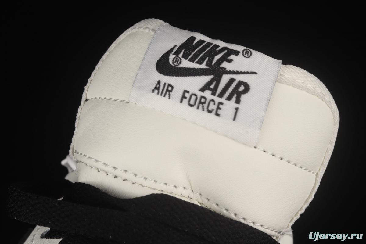 NIKE Air Force 1x07 Low rice white carbon gray black low-top casual board shoes DD3063-608