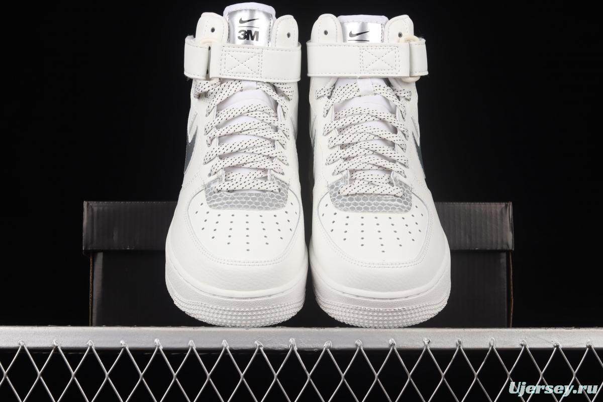 NIKE Air Force 1 High'07 Lv8 3M NBA co-named 3M reflective high-top casual board shoes CU4159-100