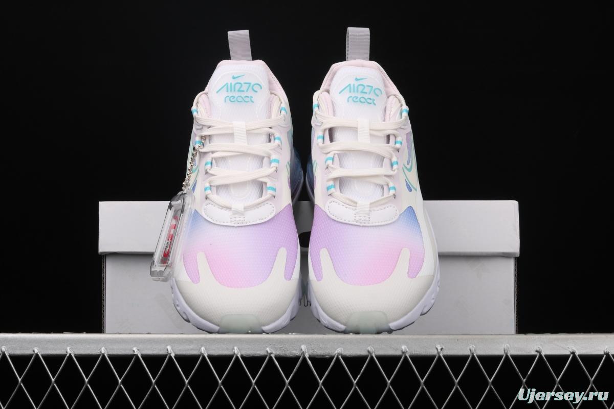 NIKE Air Max 270React new high-frequency mesh function half-palm air cushion cushioning running cloth shoes CK6929-100