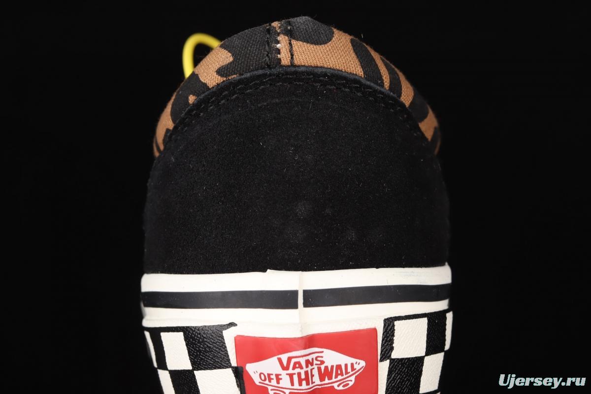 Vans Bold IN Anna classic retro leopard-print checkerboard leisure sports skateboard shoes VN0A3WLPR6R