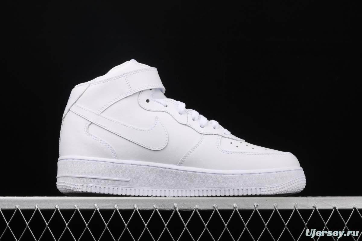 NIKE Air Force 1 Mid'07 Air Force all-white mid-top casual board shoes 315123-111,