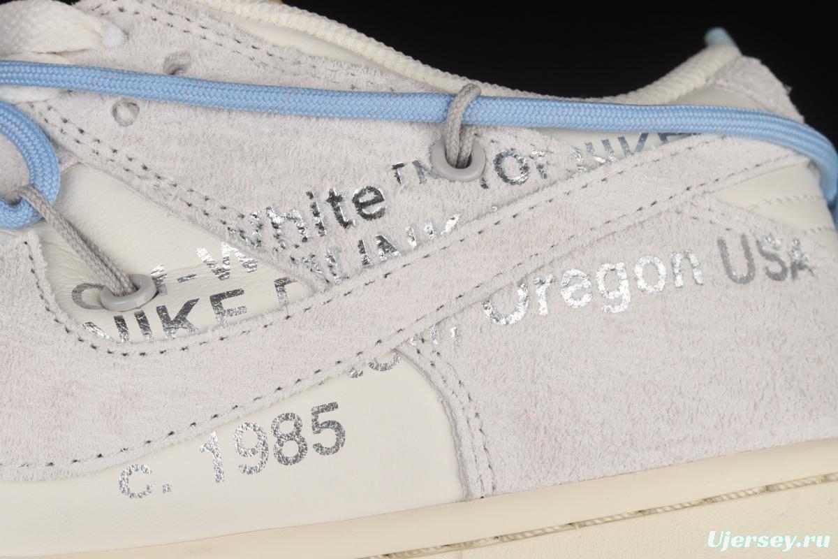 OFF-White x NIKE DUNK Low OW suede SB buckle rebound fashion casual board shoes DJ0950-113