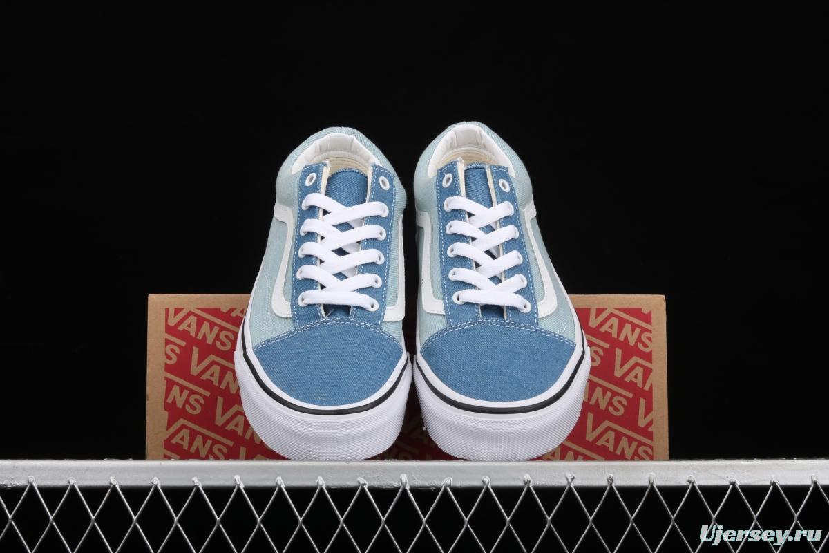 Vans Old School denim tannin canvas blue classic low upper shoes VN0A38G1Q69