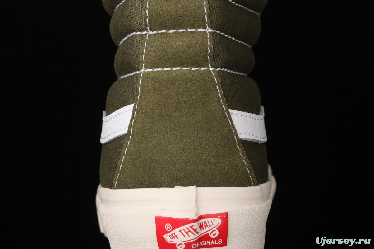 Vans SK8-Hi Vault OG army green high-top canvas shoes VN0OZE8XY