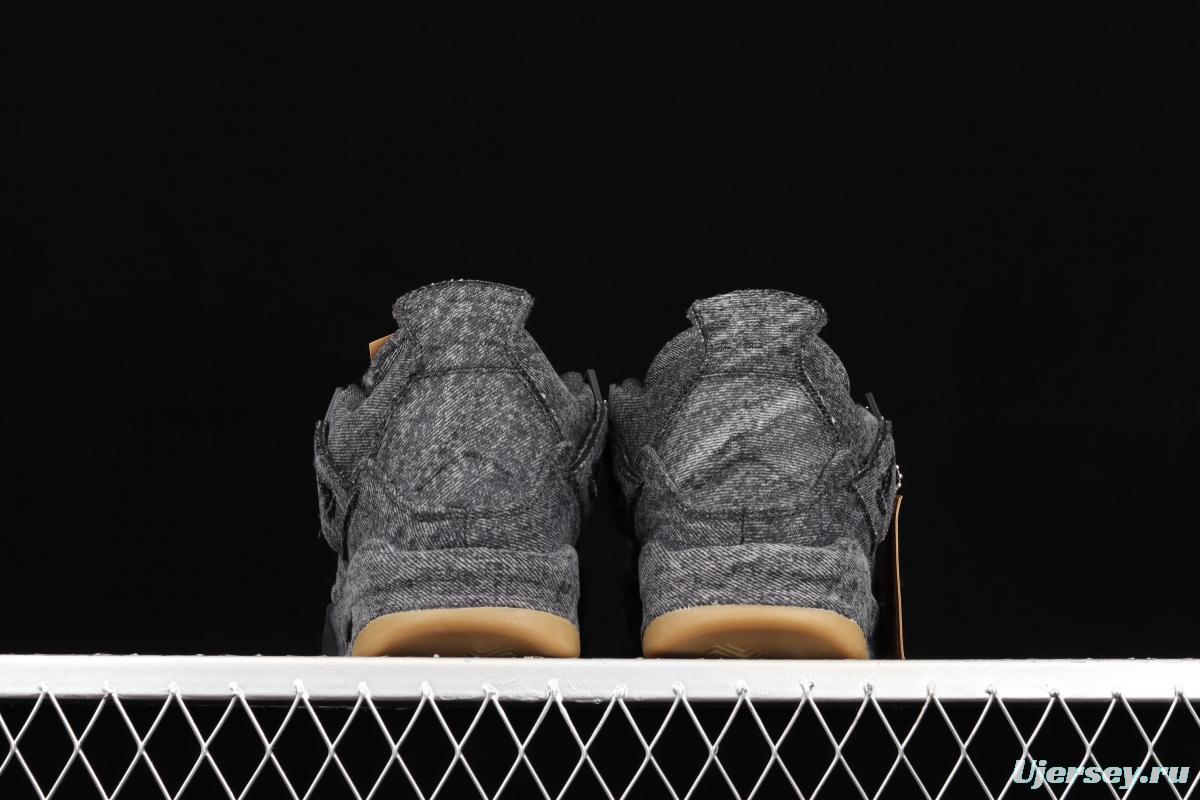 Levi's x Air Jordan 4 Levi joint name tannin black AO2571-001