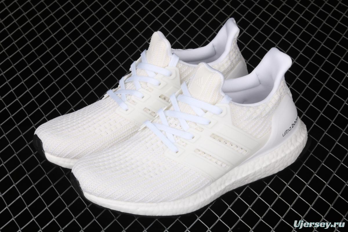 Adidas Ultra Boost 4.0BB6168 fourth generation knitted striped pure white UB