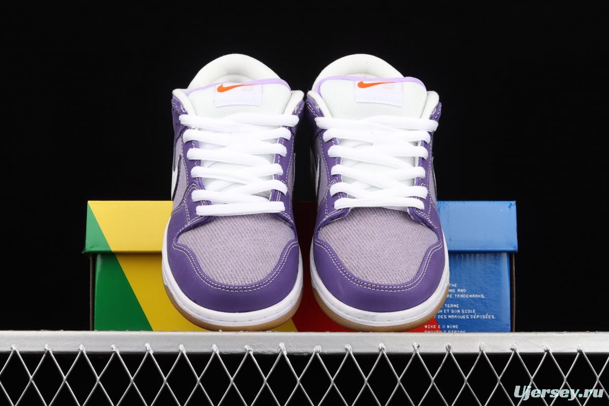 NIKE SB DUNK Low Prm secret purple color SB buckle rebound fashion casual board shoes DA9658-500