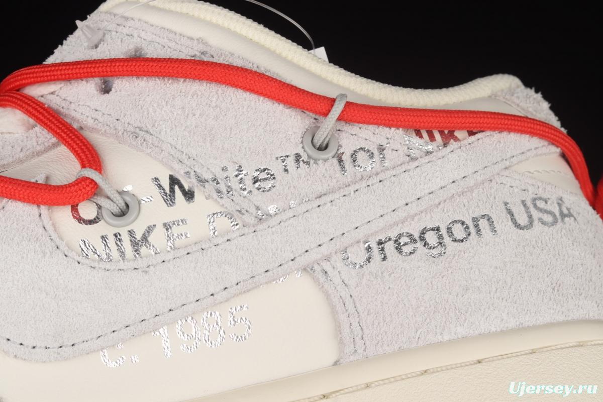 OFF-White x NIKE DUNK Low OW suede SB buckle rebound fashion casual board shoes DJ0950-118