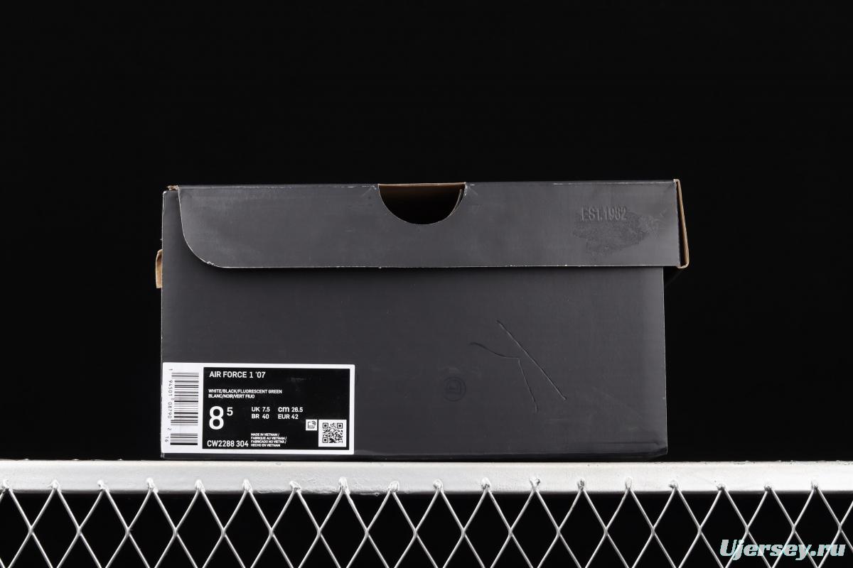 NIKE Air Force 1x07 Low black and white night bald low-top casual board shoes CW2288-304