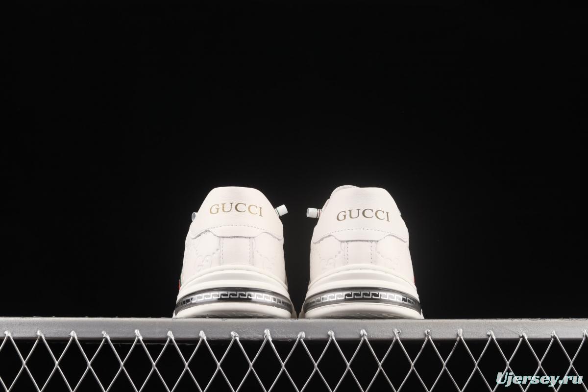 Gucci Screener GG High-Top Sneaker double G embossed leisure shoes series leisure board shoes 02JPO60166