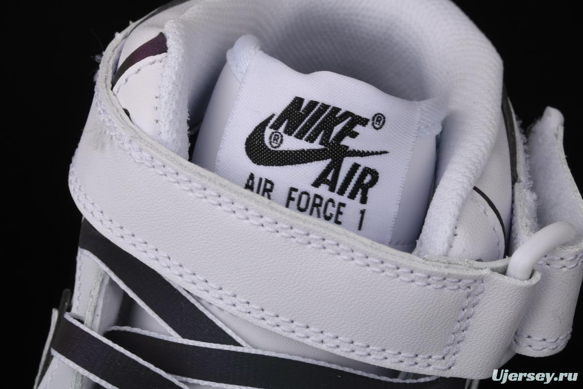 NIKE Air Force 1' 07 Mid laser white 3M reflective medium-help leisure sports board shoes 368742-810