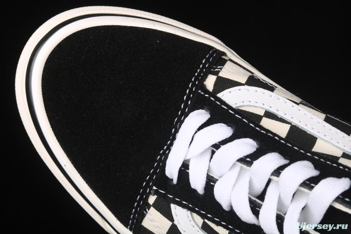 Vans Old Skool DX Anaheim American black and white checkerboard check low upper board shoes VN0A38G2OAK