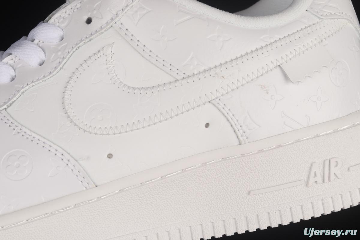 NIKE Air Force 1' 07 Low LV printed all-white low-top casual board shoes LA2314-100