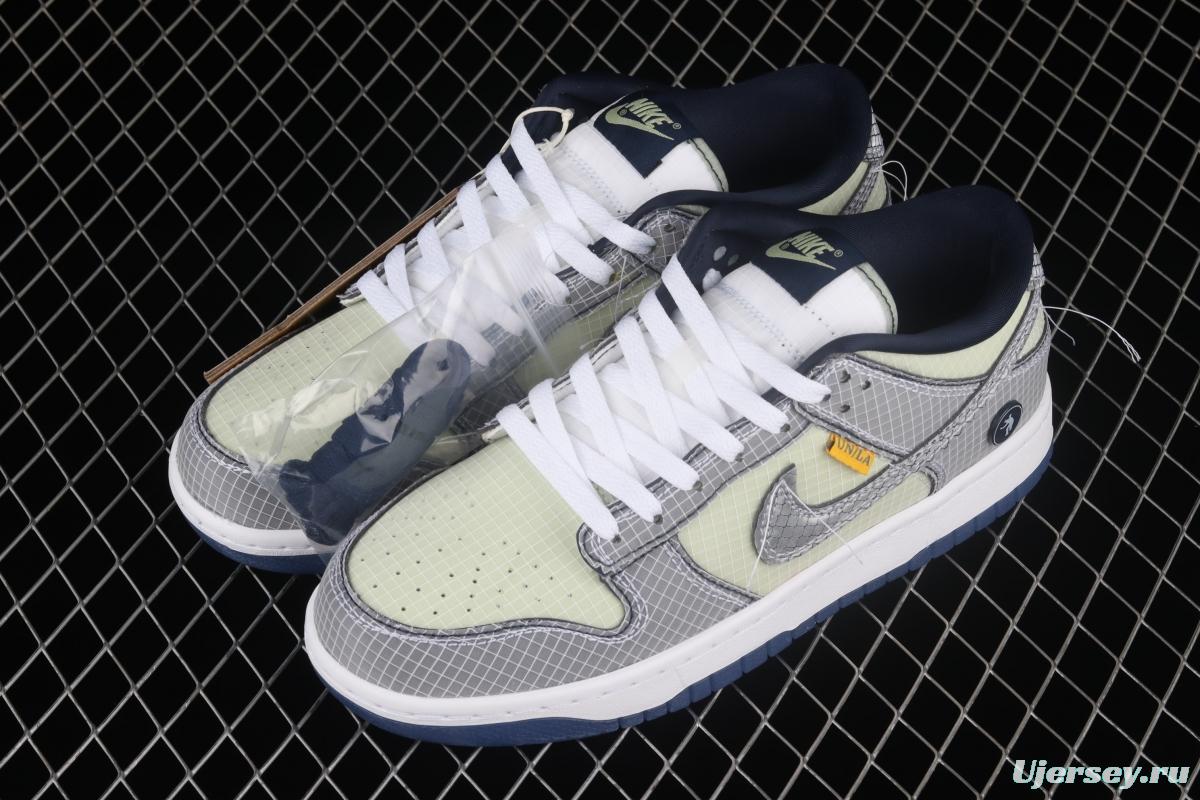 Unlon x NIKE SB DUNK Low joint style dark blue and green SB rebound fashion casual board shoes DJ9649-401