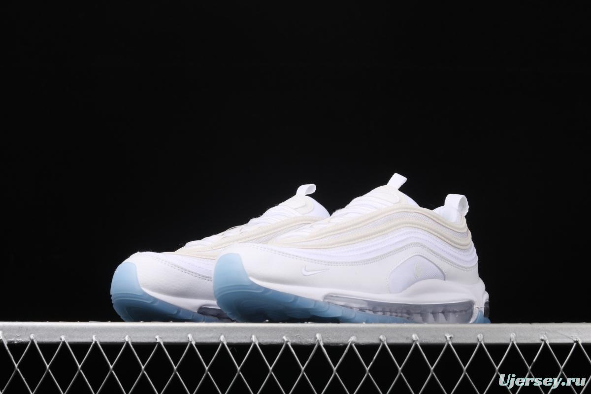 NIKE Air Max 97 White Lce QS pure white bullet air cushion running shoes CT4526-100