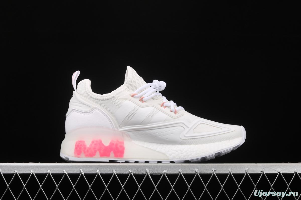Adidas ZX 2K Boost FV8983 2020 summer new clover popcorn vintage running shoes