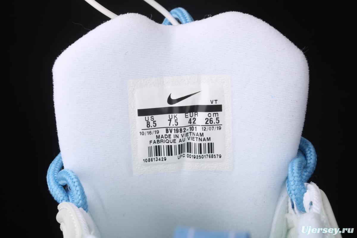 NIKE Air Max 97 Essential White Blue simple White Blue 3M reflective bullet Air cushion running shoes BV1982-101