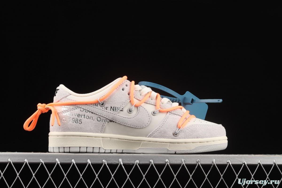 OFF-White x NIKE DUNK Low OW suede SB buckle rebound fashion casual board shoes DJ0950-119