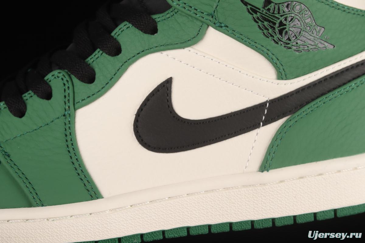 Air Jordan 1 Mid refreshing green toe middle upper basketball shoes 852542-301
