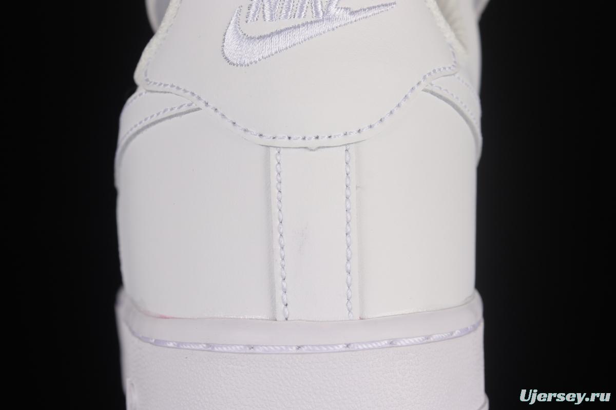 NIKE Air Force 1'07 Low Shroud zipper all white low-top casual sneakers DC8875-100