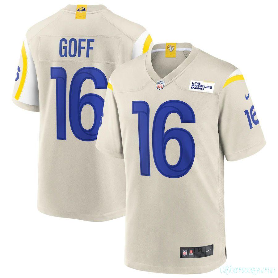 Men's Jared Goff Bone Player Limited Team Jersey