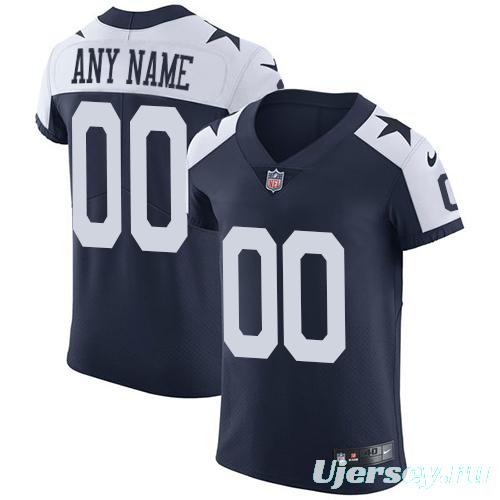 Men's Navy Custom Throwback Elite Team Jersey