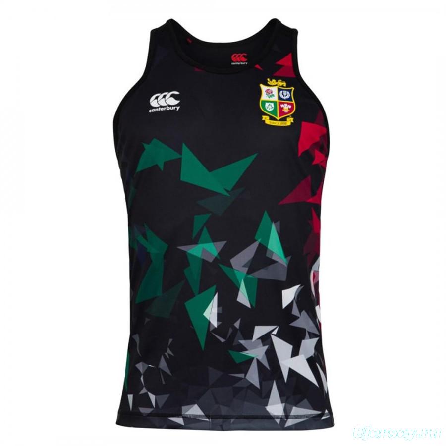 British And Irish Lions 2021 Mens Rugby Singlet - Black