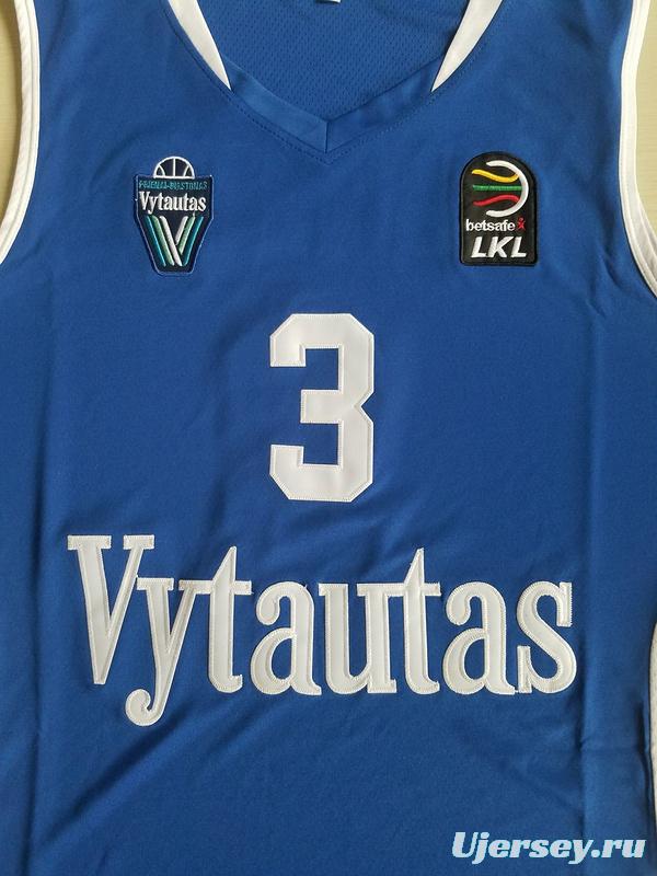 LiAngelo Ball 3 Lithuania Vytautas Blue Basketball Jersey