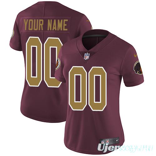 Women's Burgundy Alternate Custom Game Team Jersey