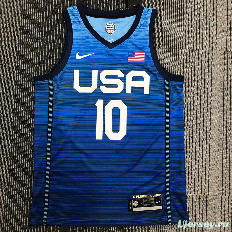 Thai Version Men's Jayson Tatum Navy USA Basketball Player Jersey