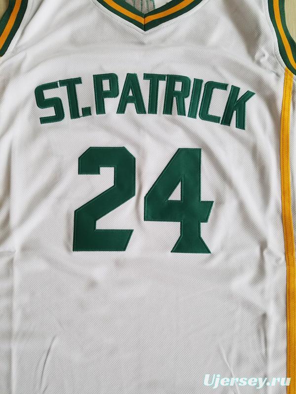 Kyrie Irving 24 St. Patrick High School White Basketball Jersey