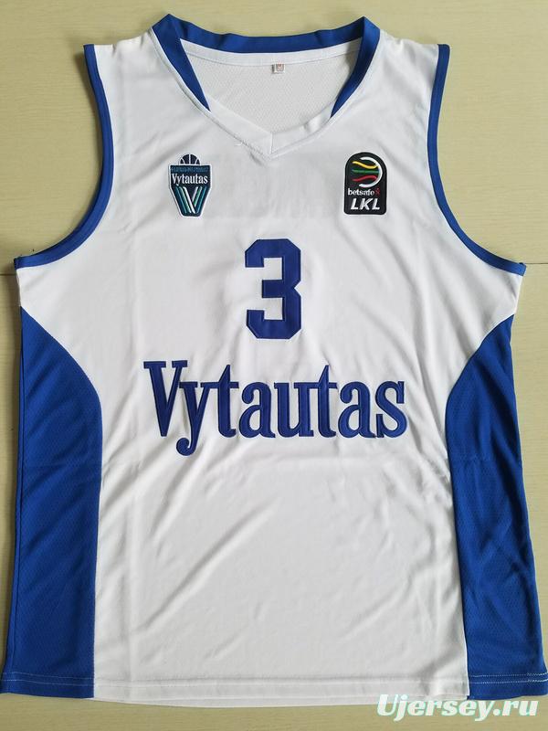 LiAngelo Ball 3 Lithuania Vytautas White Basketball Jersey