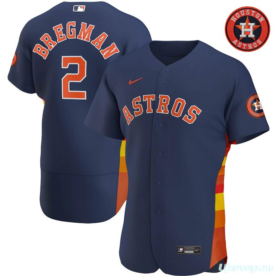 Men's Alex Bregman Navy Alternate 2020 Authentic Player Team Jersey