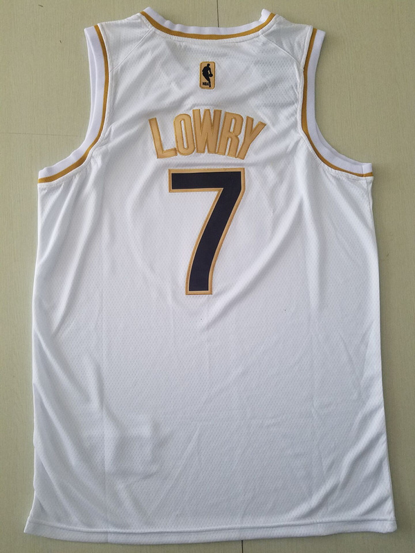 Kyle Lowry 7 White Golden Edition Jersey